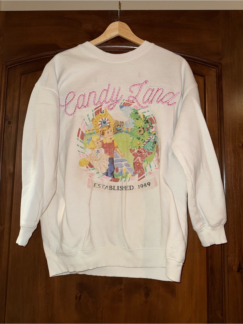 Candy Land Graphic Crewneck Sweatshirt - White